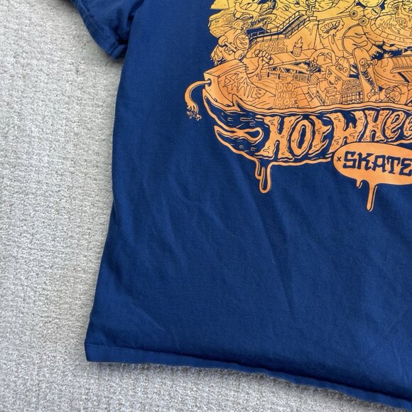 Boys GAP Kids X Hot Wheels Shirt Size XXL Doodle Graphic Tee Skate Racing Blue - Picture 7 of 13